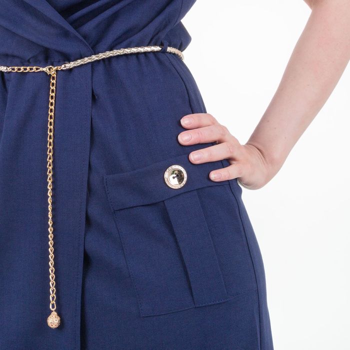 Платье женское, размер 50, рост 168, цвет темно-синий (арт. 17251 С+)