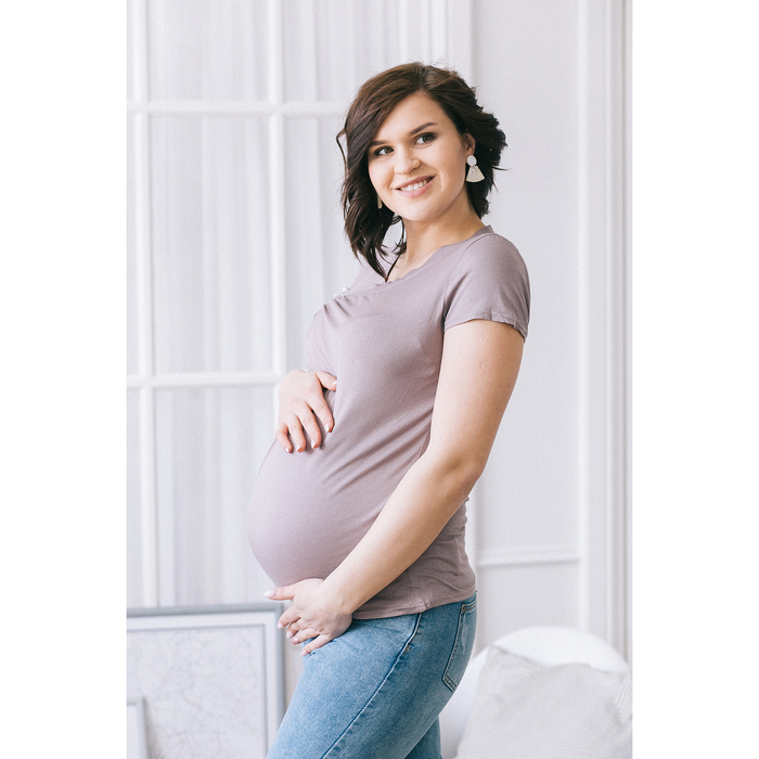 Блузка для беременных 2241, цвет бежевый, размер 50, рост 170