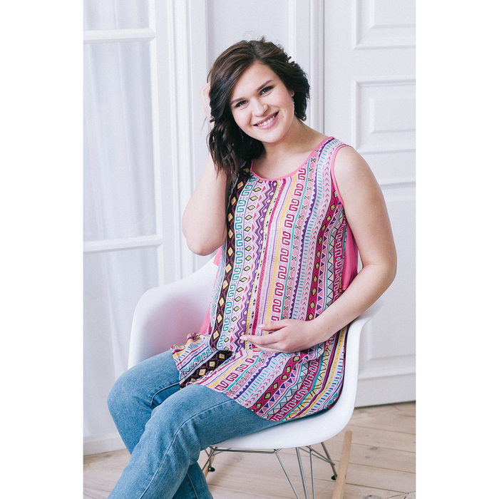 Блузка для беременных 2249, цвет розовый, размер 50, рост 170