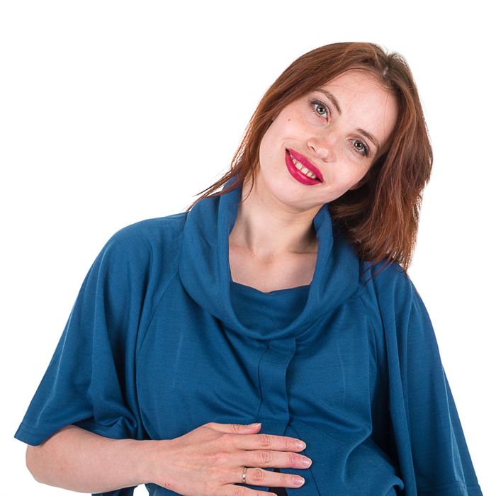 Блузка для беременных 2206, цвет индиго, размер 50, рост 170