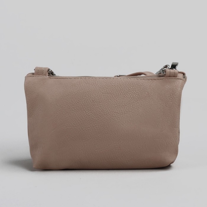 Сумка женская на молнии, 2 отдела, регулируемый ремень, розовая