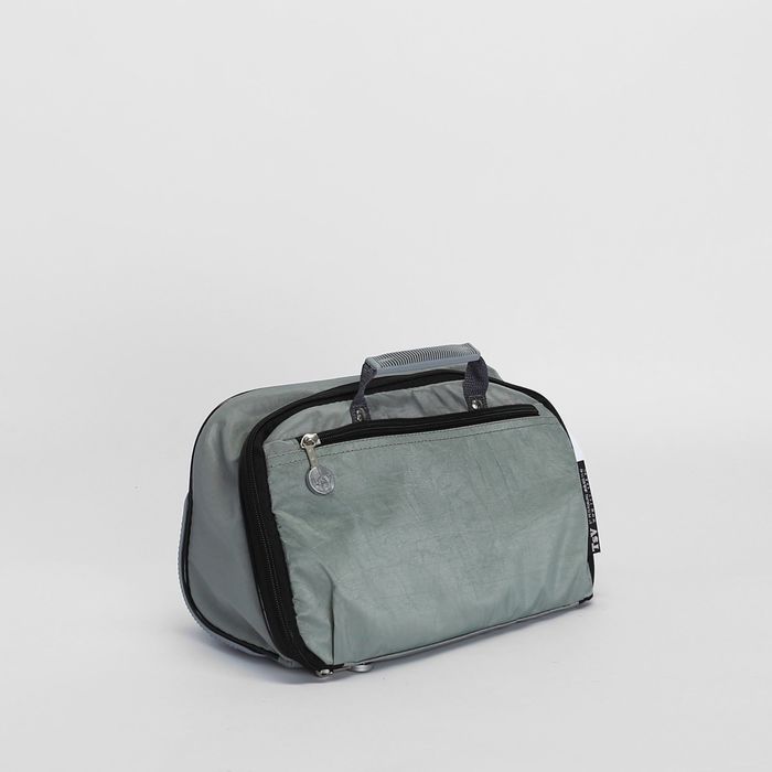 Сумка хозяйственная на колёсах, складная, 1 отдел с расширением, 1 наружный карман, серый/оранжевый