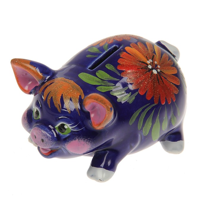 Копилка "Свинка малая" микс