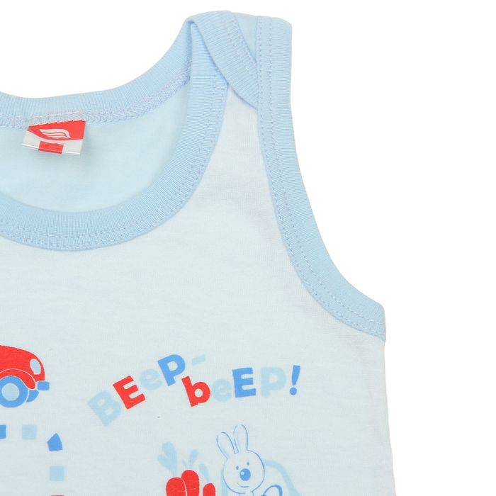 Комплект ясельный (майка, трусы), рост 62 см, цвет голубой