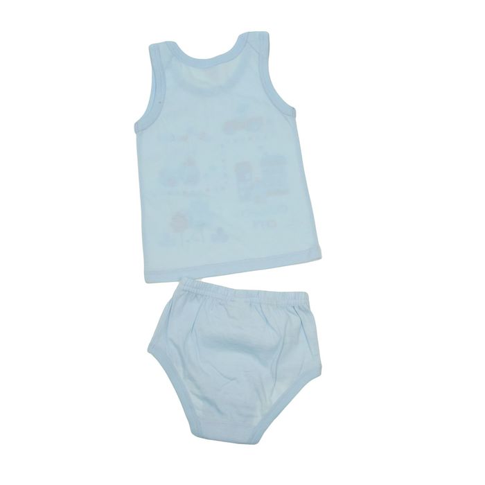 Комплект ясельный (майка, трусы), рост 62 см, цвет голубой