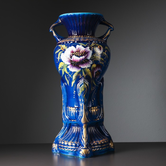 Ваза напольная "Аиша" кобальт