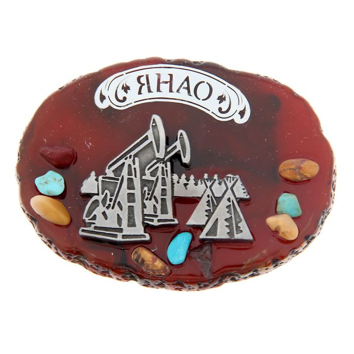 Магнит "ЯНАО" с россыпью натуральных камней