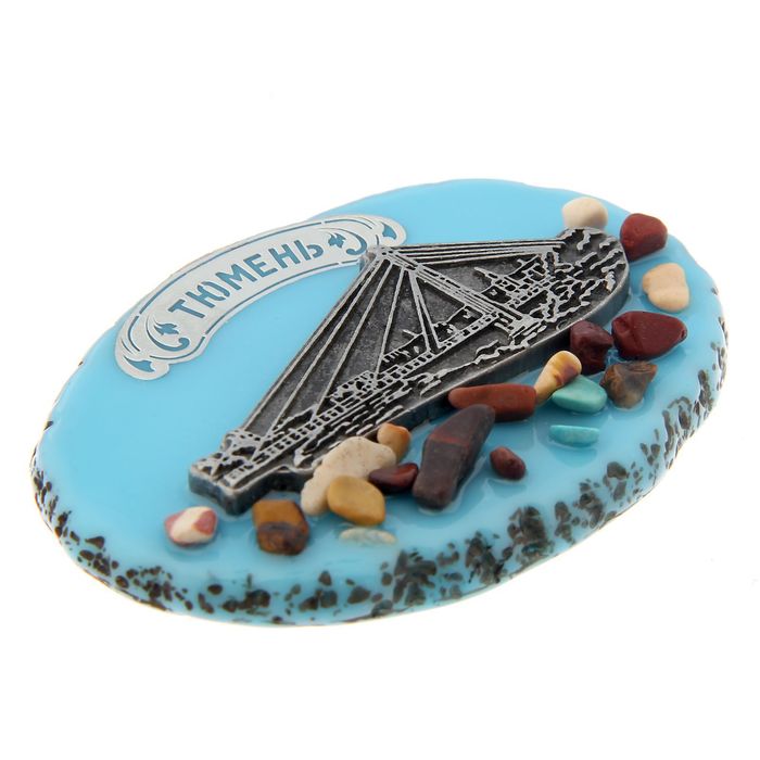 Магнит "Тюмень" с россыпью натуральных камней