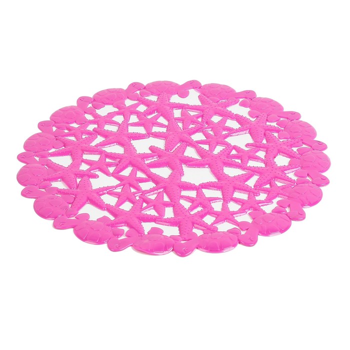 Коврик в раковину 29х29 см "Звезды", цвет МИКС