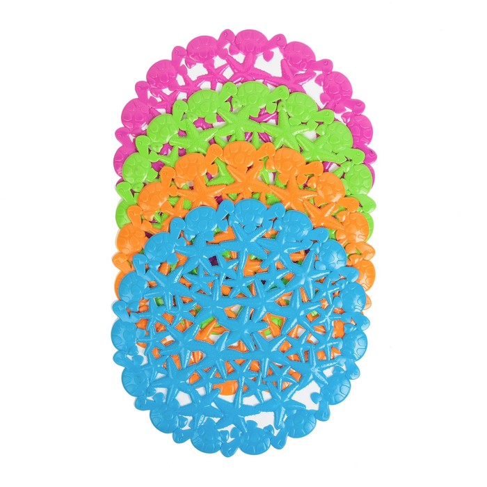 Коврик в раковину 29х29 см "Звезды", цвет МИКС