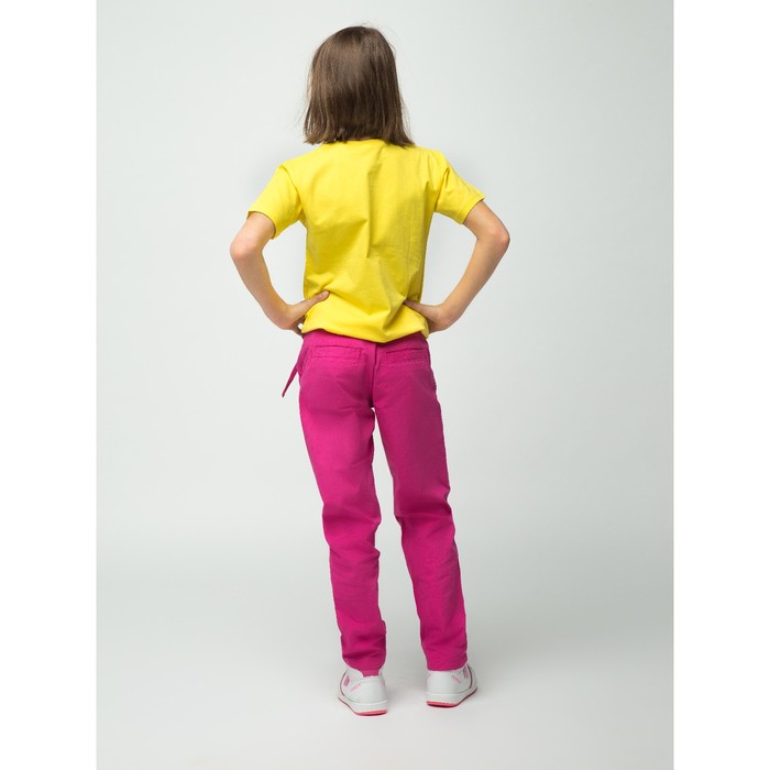 Брюки для девочки, рост 146 см, цвет розовый