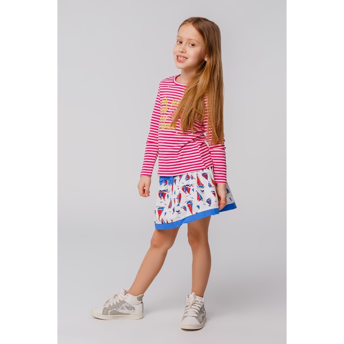 Юбка для девочки, рост 116 см, цвет синий/белый