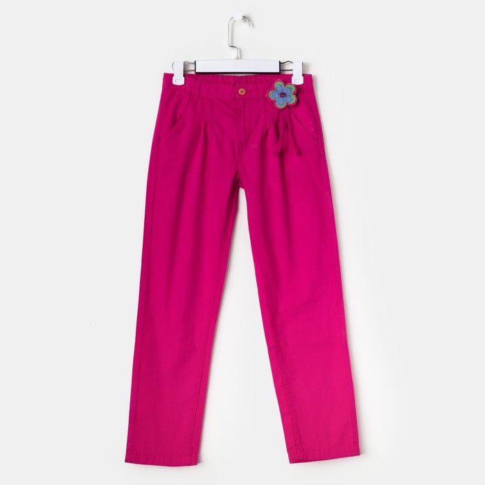 Брюки для девочки, рост 134 см, цвет розовый