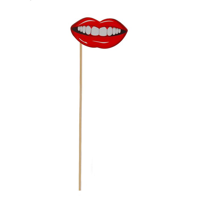 Фотобутафория на палочке "Голливудская улыбка"