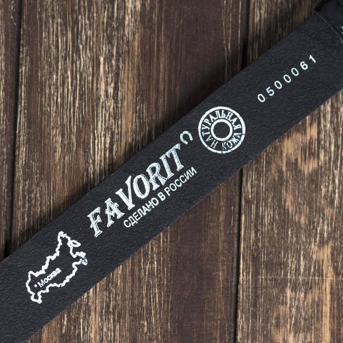 Ремень мужской, винт, пряжка под металл, ширина - 3,4см, чёрный