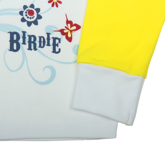 Комплект домашний для девочки (футболка и брюки), рост 104 см (56), цвет белый (арт. 1260241)