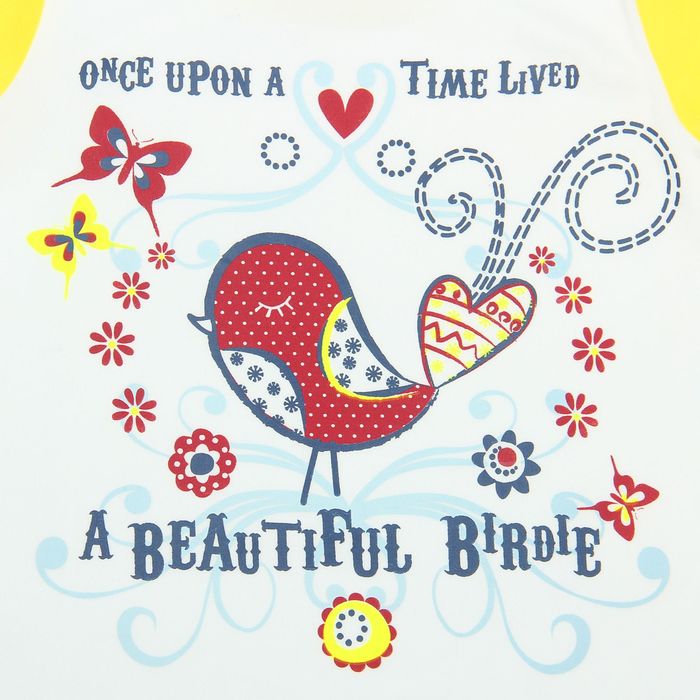 Комплект домашний для девочки (футболка и брюки), рост 104 см (56), цвет белый (арт. 1260241)