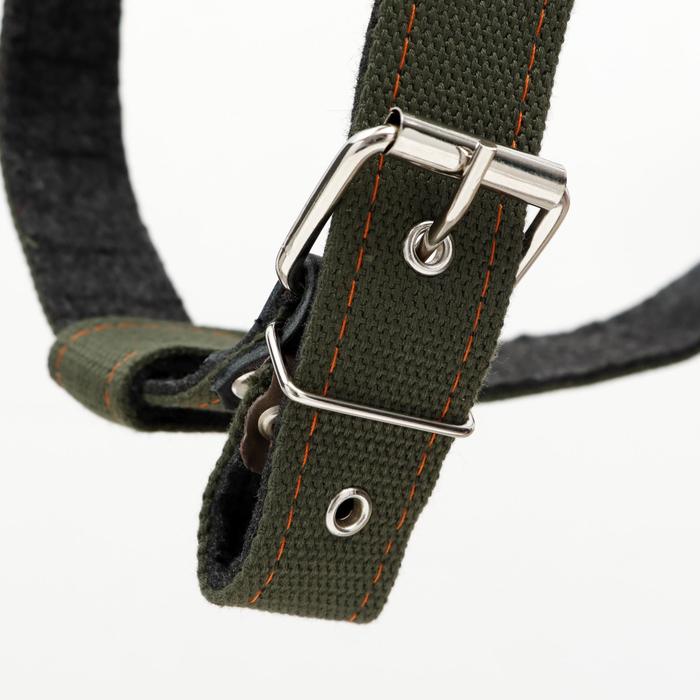 Шлейка брезентовая на фетре, регулируемая многоразмерная, обхват шеи 100 см, обхват груди 82-104, ширина 3,5 см