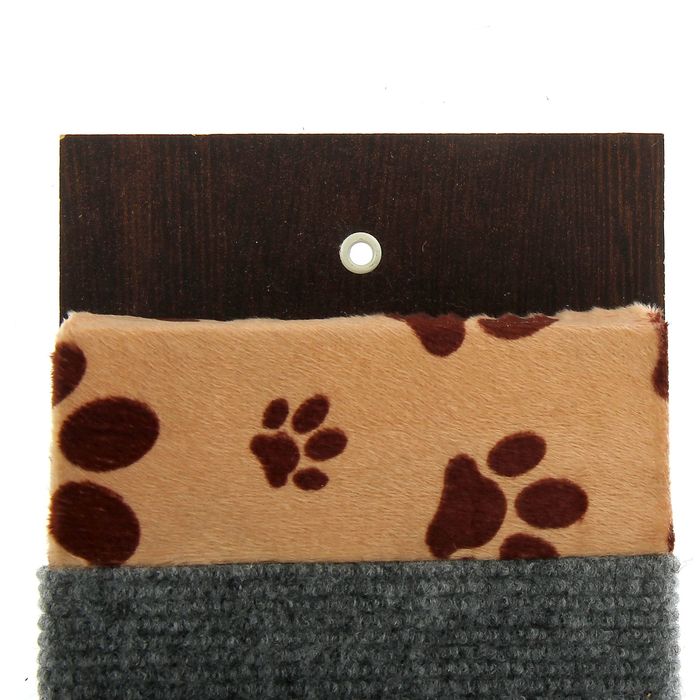 Когтеточка ковровая одинарная, 60 х 15 см, микс цветов