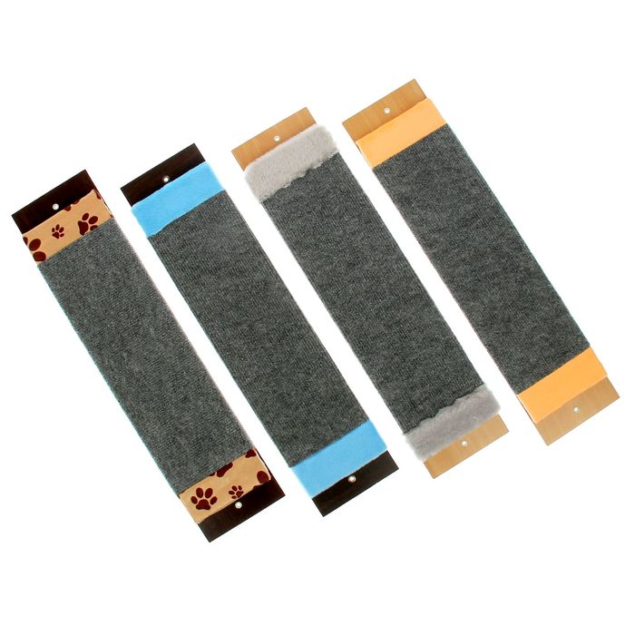 Когтеточка ковровая одинарная, 60 х 15 см, микс цветов