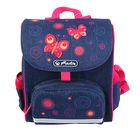 Ранец дошкольный Herlitz MINI SoftBag, 24 х 20 х 14, для девочки, Butterfly, синий Ранец дошкольный Herlitz MINI SoftBag, 24 х 20 х 14, для девочки, Butterfly, синий