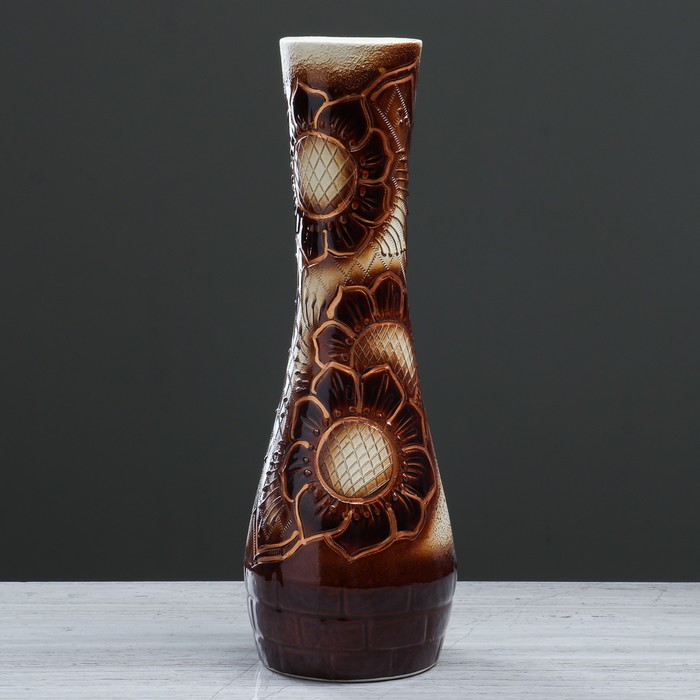 Ваза "София" ангоб, цветы