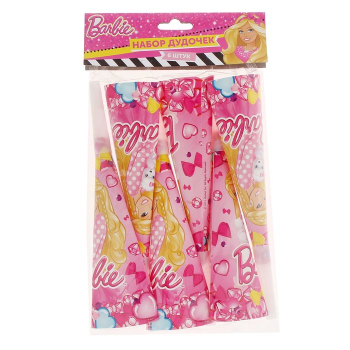 Набор бумажных дудочек "Барби" ( набор 6 шт.) 30300