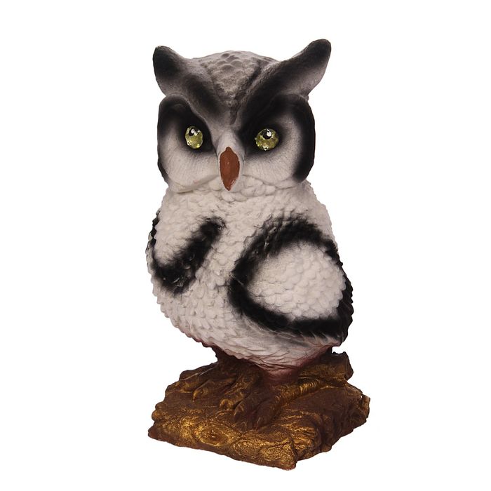 Копилка "Сова" средняя, флок, белая