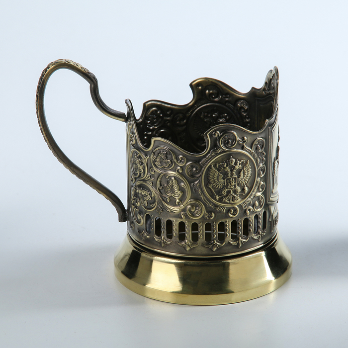 Подстаканник латунный "Исаакиевский собор", (стакан d=6,1 см)