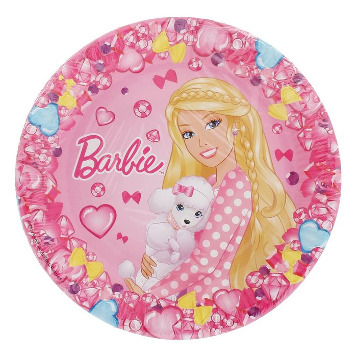 Тарелка бумажная "Барби" 23 см (набор 6 шт) 30298