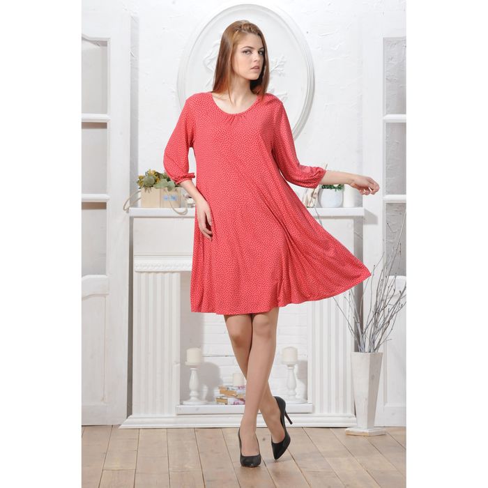 Платье 4791, размер 44, рост 164 см, цвет коралл/черный