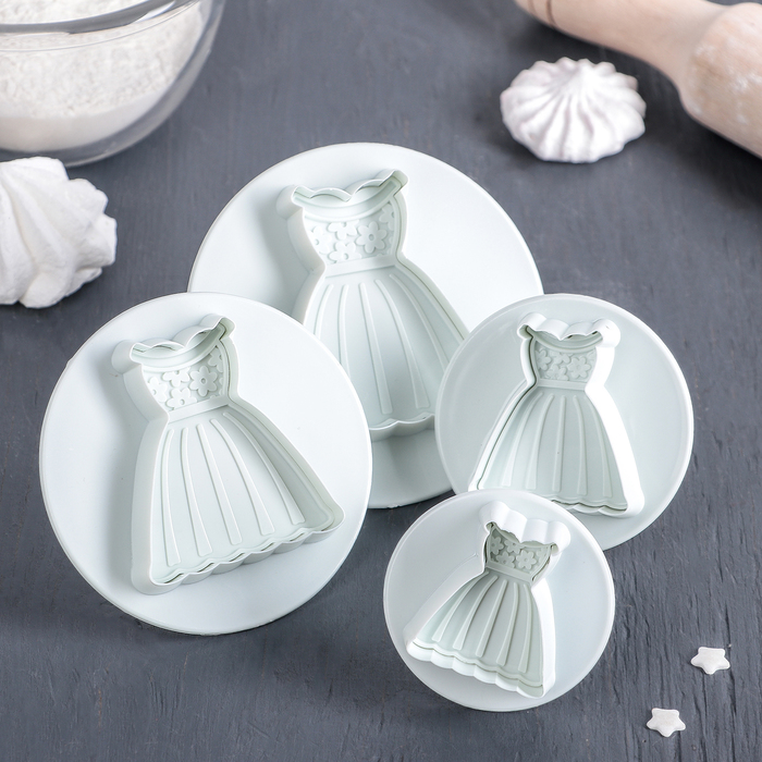 Набор плунжеров кондитерских "Платье", 4 шт