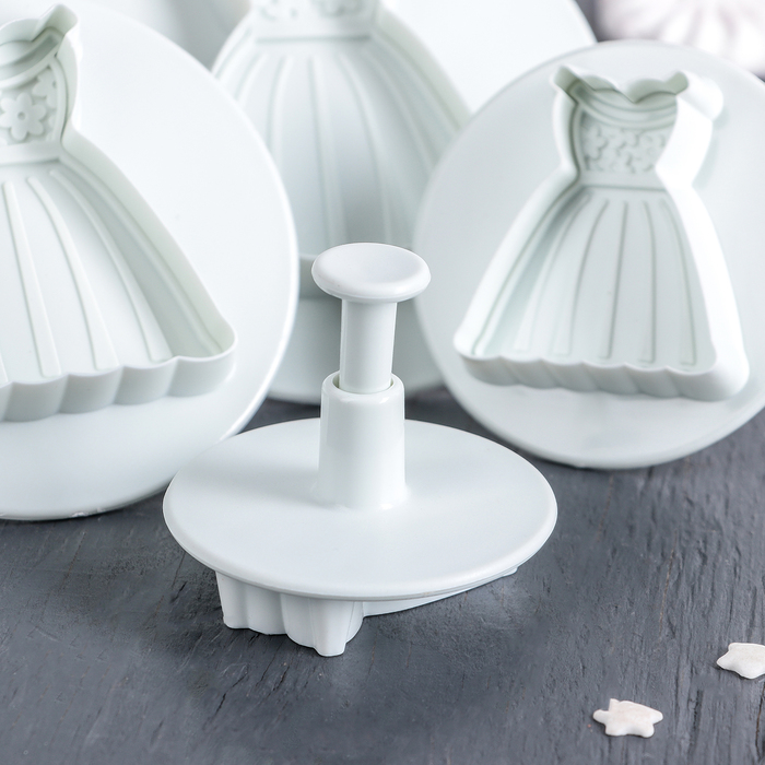 Набор плунжеров кондитерских "Платье", 4 шт