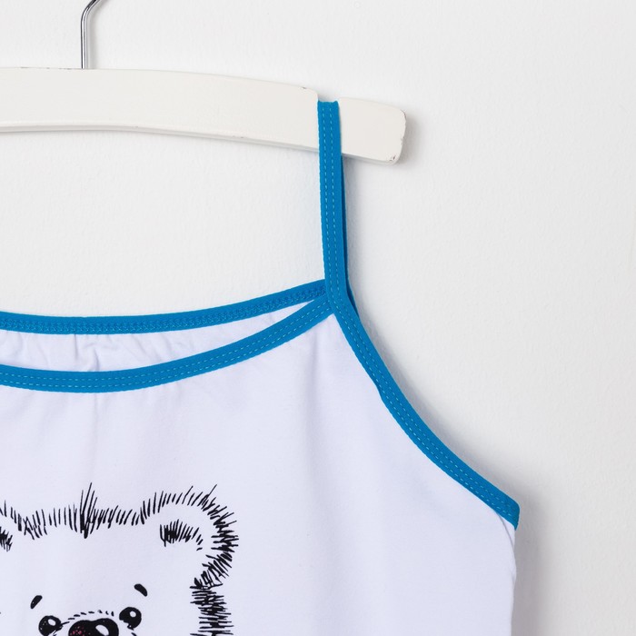 Майка для девочки, рост 134 см (68), цвет белый (арт. Д 1222)