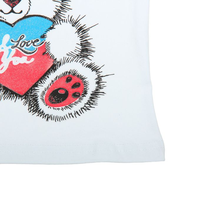 Майка для девочки, рост 146 см (76), цвет белый (арт. Д 1222)