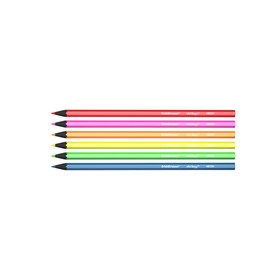 

Карандаши 6 цветов Erich Krause Creative Line Neon, неоновые цвета, шестигранные, деревянные, грифель 3 мм, европодвес