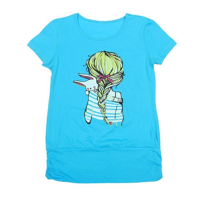 Футболка для девочки, рост 158 см (84), цвет аквамарин Д08237_П