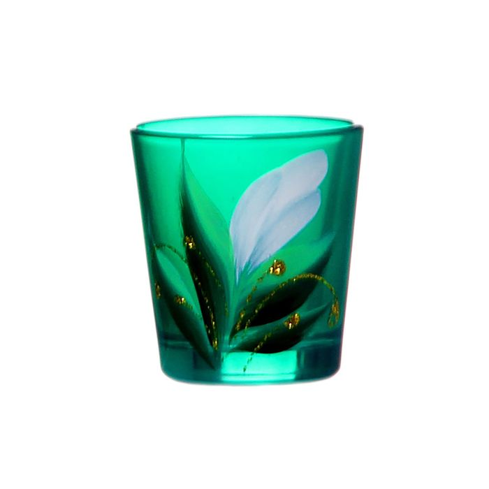Набор питьевой, 7 предметов: графин 500 мл "Барский", 6 стопок 50 мл "Ромашка", подарочная упаковка, цвет изумруд