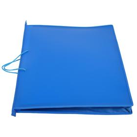 Папка А2, с ручками, пластиковая, молния сверху, 640 х 470 мм, синяя