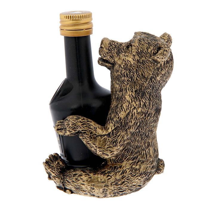 Ароматизатор в авто медведь под золото, антитабак