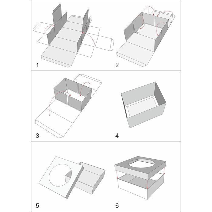 Коробка для сладостей 10 х 10 х 4,5 см, коралловый/шоколад