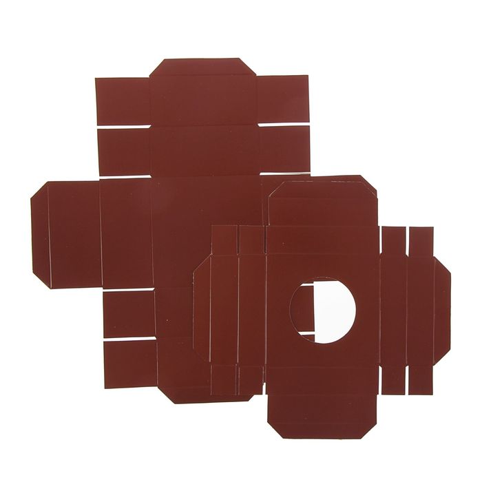 Коробка для сладостей 10 х 10 х 4,5 см, шоколад/шоколад