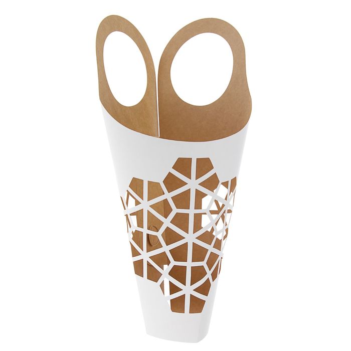 Пакет для цветов с вырубкой "Мед", кувшин 37 х 18 см