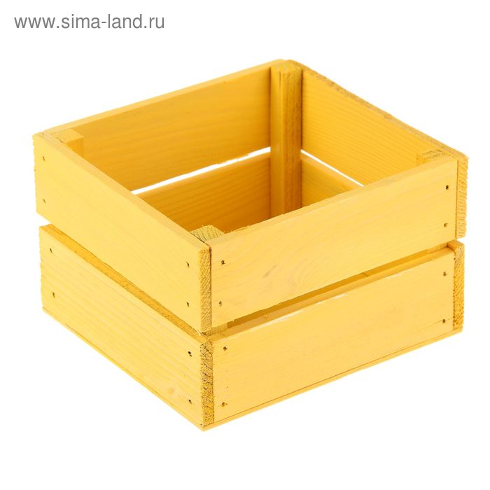 Ящик реечный № 5 желтый, 11 х 11,5 х 9 см