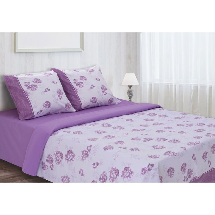 Постельное бельё "Этель" Карамелло евро, размер 200х217 см, 220х240 см, 70х70 см - 2 шт., 100% хлопок, перкаль 130 г/м2