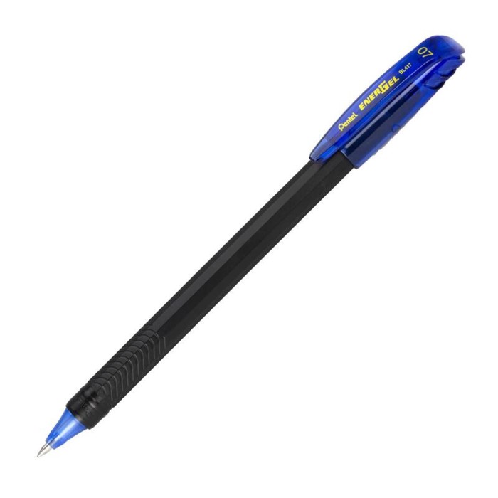 фото Ручка гелевая pentel energel 417, чёрный корпус, быстросохнущие чернила, узел 0.7 мм, чернила синие