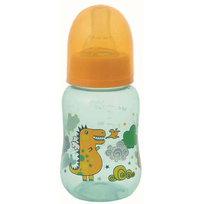 Бутылочка для кормления эргономичной формы, 125 мл, от 0 мес., цвета МИКС