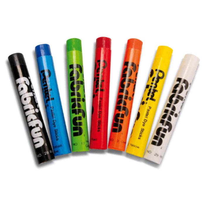 Пастель для ткани Pentel FabricFun Pastels, 7 цветов, 8/60 мм