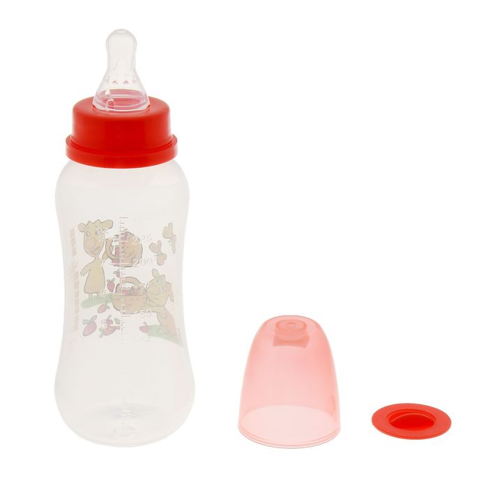 Бутылочка для кормления эргономичной формы, 250 мл, от 0 мес., цвета МИКС