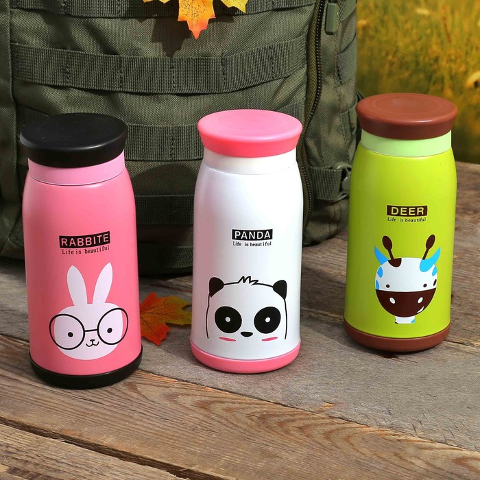 Термос «Звери», 350 мл, микс